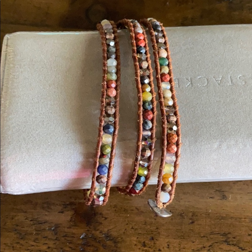 Chan Luu stone mixed bead wrap bracelet